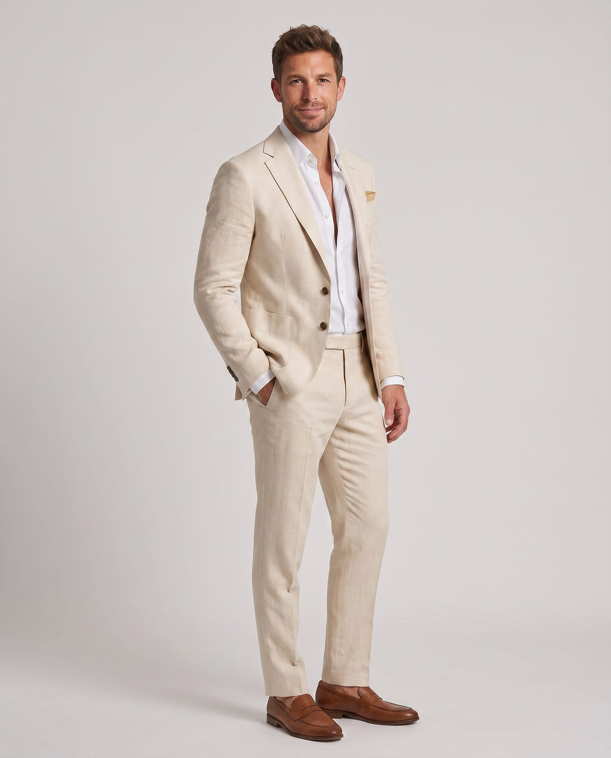 Costume Lin pour Mariage Homme
