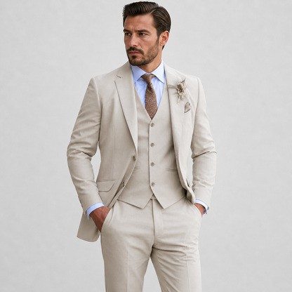 Costume Trois Pièces Coupe Slim Homme