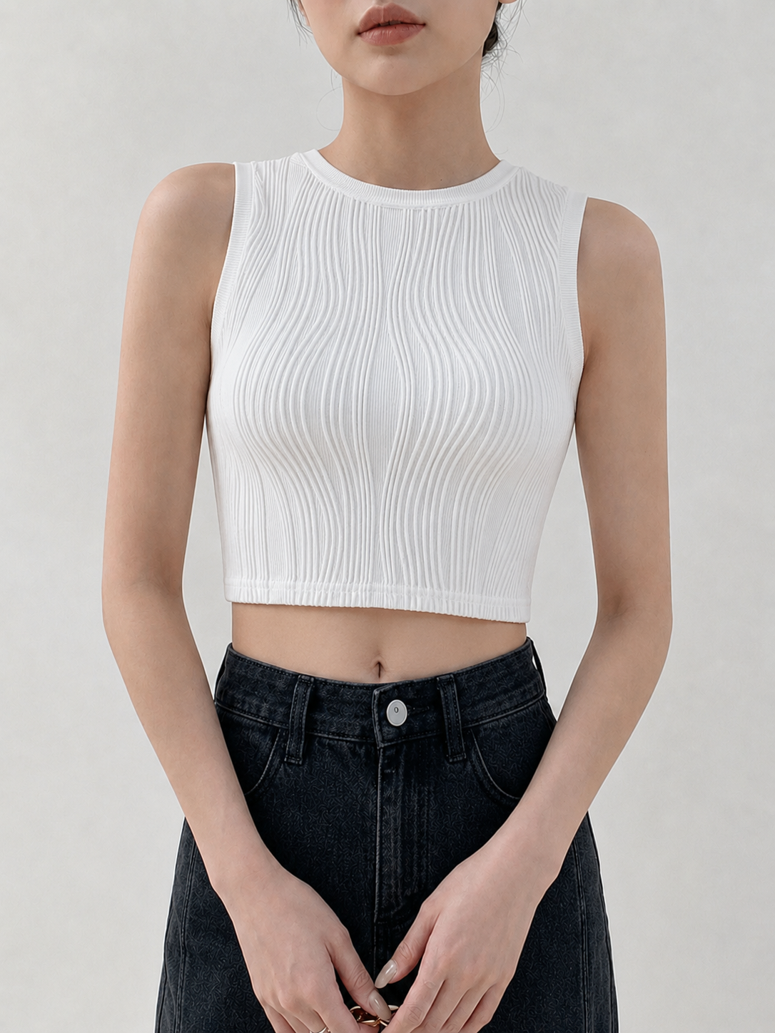 Ruœgy Débardeur à Texture Ondulée Femme