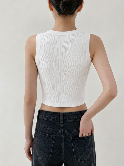 Ruœgy Débardeur à Texture Ondulée Femme
