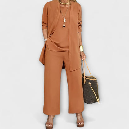 Ruœgy Ensemble 3 Pièces Gilet Long Femme