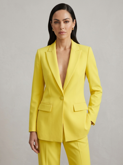 Ensemble Femme Blazer et Pantalon à Coupe Confortable et Silhouette Élégante