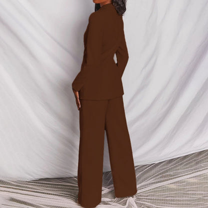 Ensemble Femme Blazer et Pantalon à Coupe Confortable et Silhouette Élégante