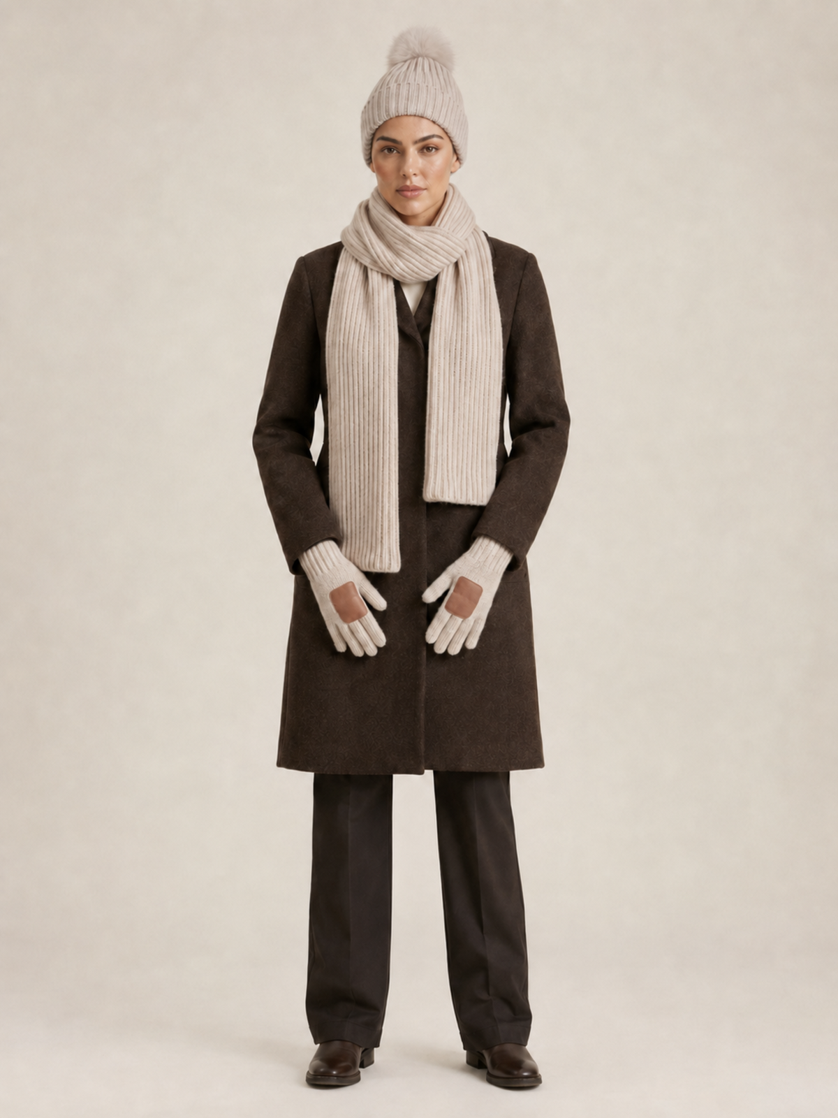 Ensemble Bonnet Écharpe Gants Tactiles