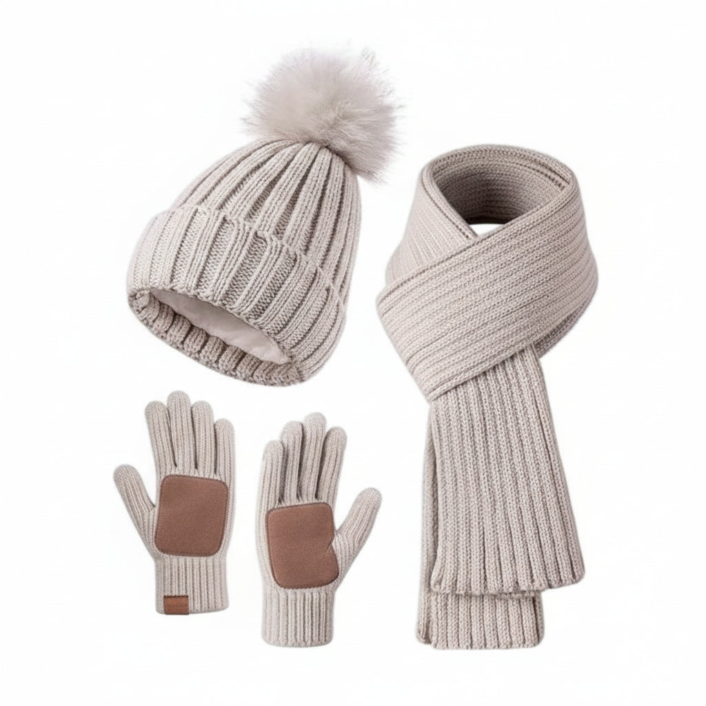 Ensemble Bonnet Écharpe Gants Tactiles