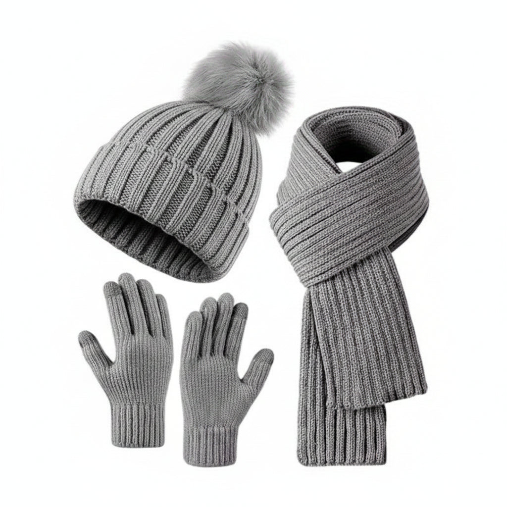 Ensemble Bonnet Écharpe Gants Tactiles