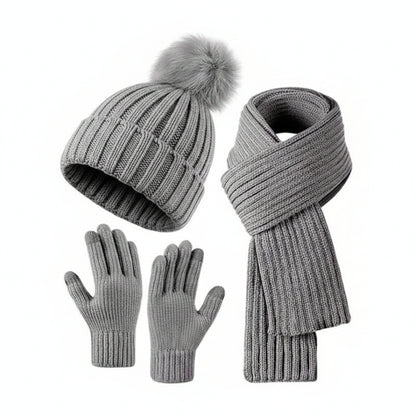 Ensemble Bonnet Écharpe Gants Tactiles