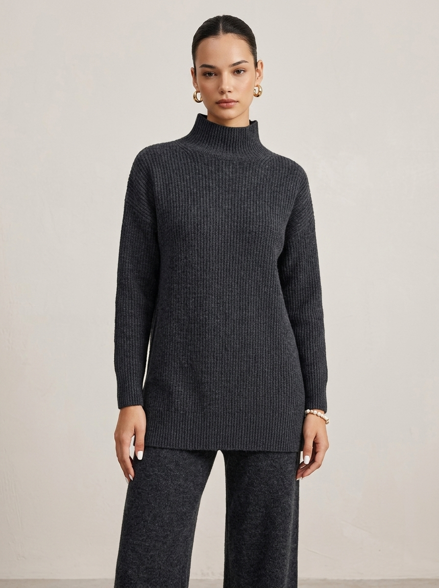 Ensemble Maille Col Roulé Femme