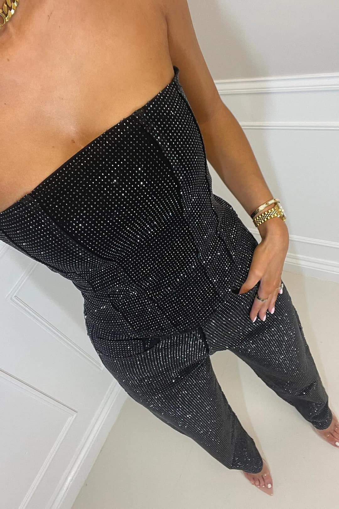 Ensemble Pantalon à Paillettes Femme