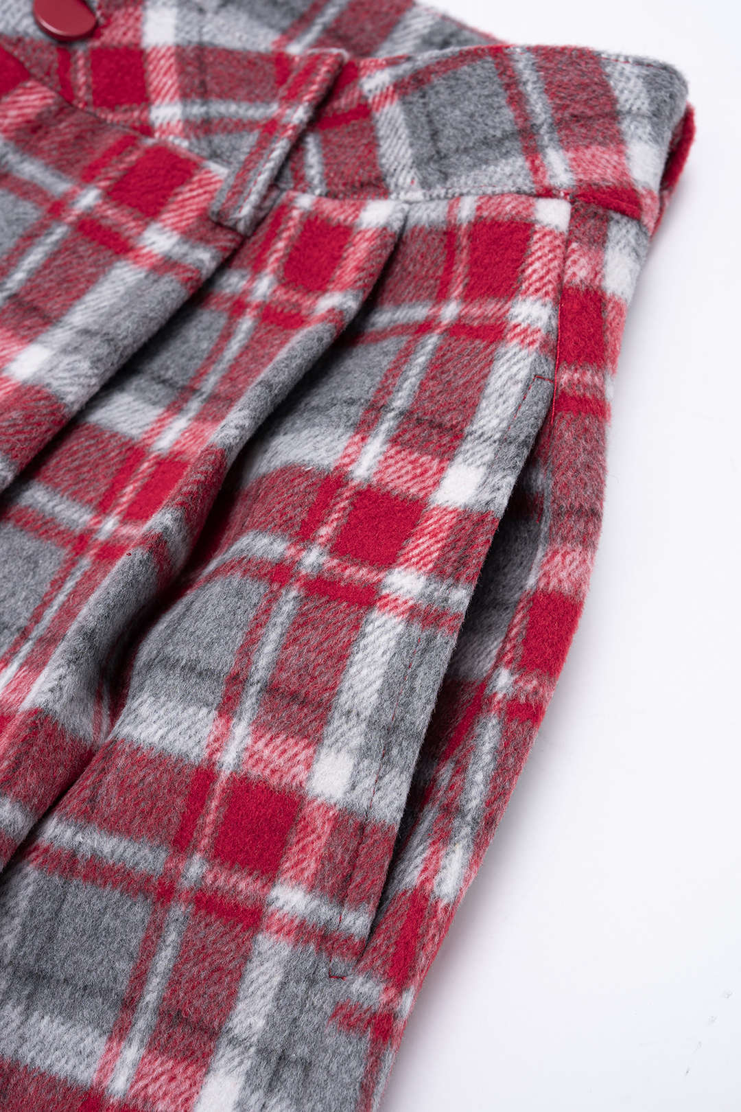 Ensemble Pantalon Large à Carreaux Femme