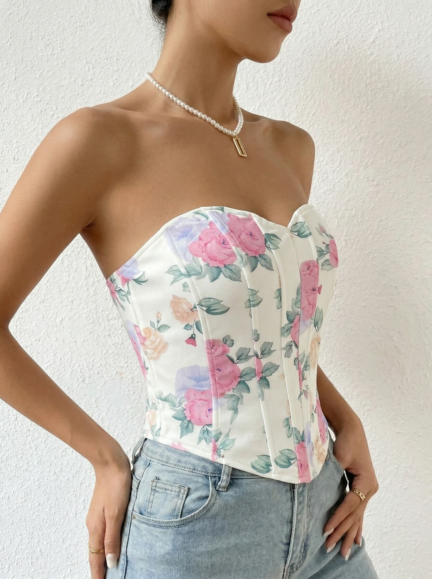 Ruœgy Bustier Court Rose Femme