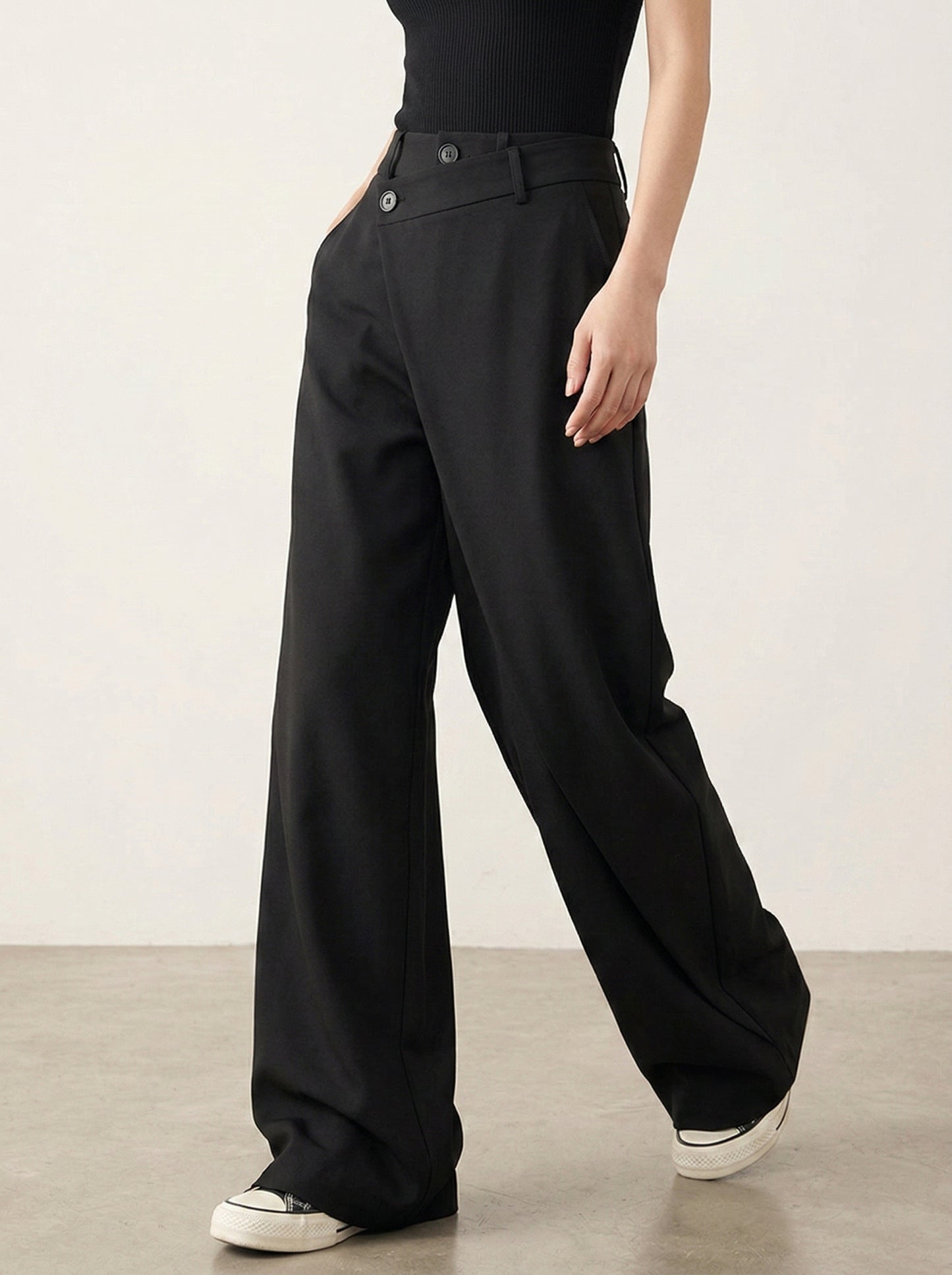 Ruœgy Pantalon Ample à Jambes Larges Femme