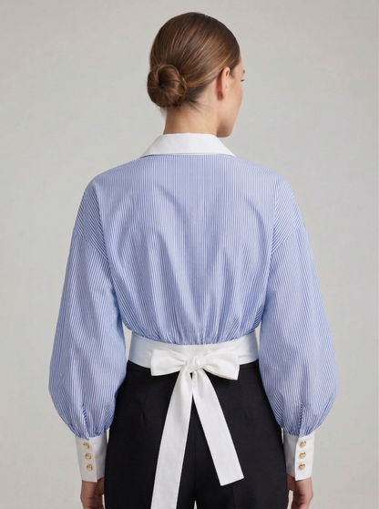 Ruœgy Chemise Rayée Ceinturée Femme