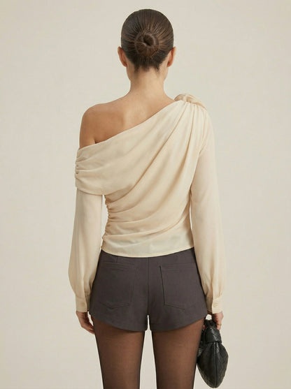 Ruœgy Blouse En Mousseline à Une Épaule Femme