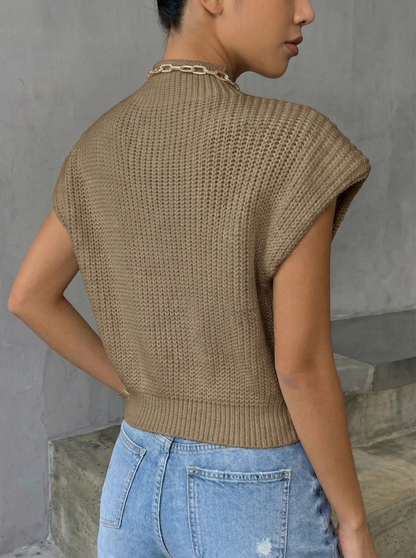 Ruœgy Pull Sans Manches Maille Femme