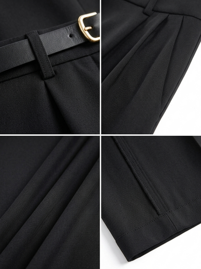 Ruœgy Pantalon Haute á Jambes Larges Femme