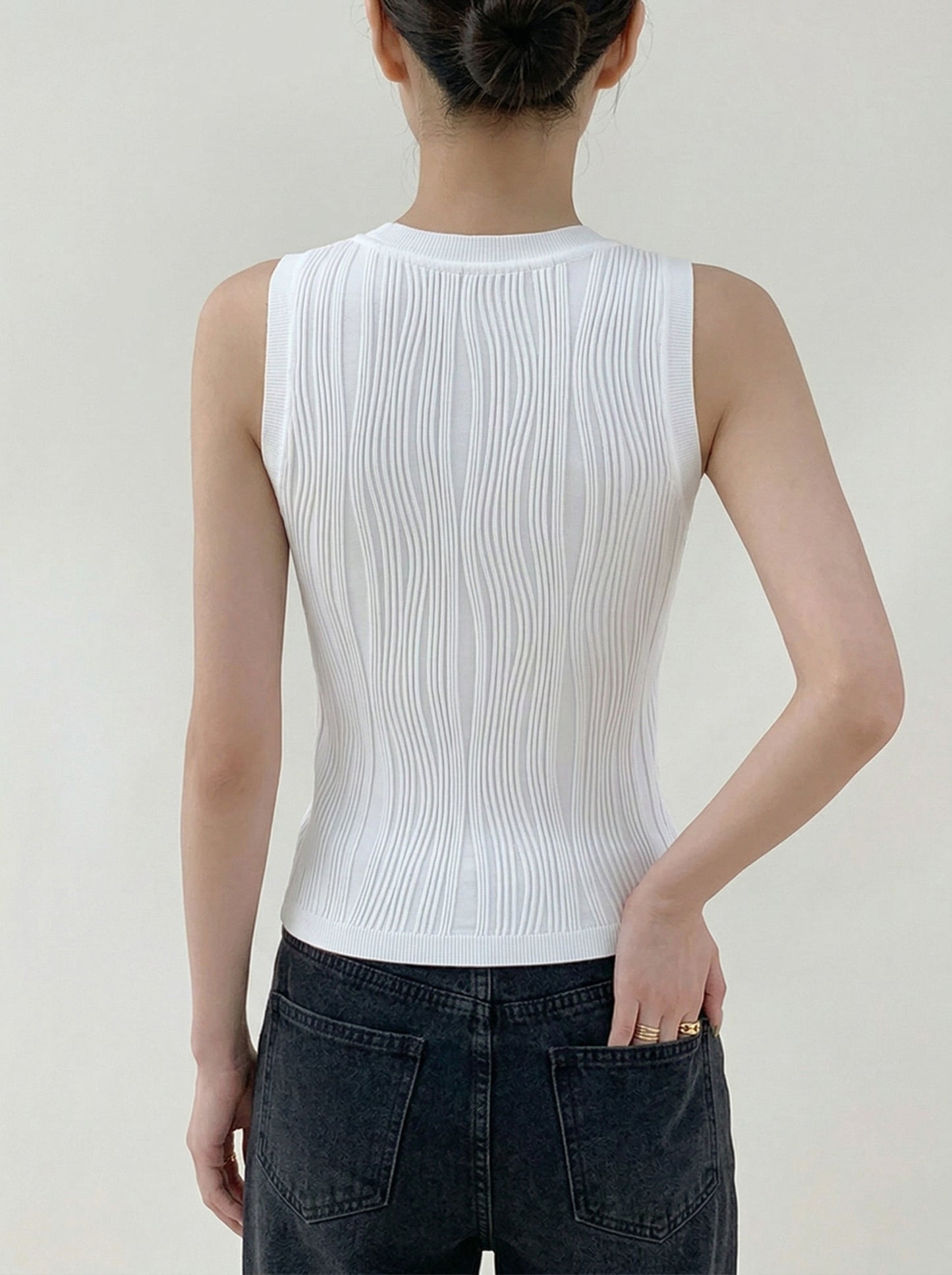 Ruœgy Débardeur à Texture Ondulée Femme