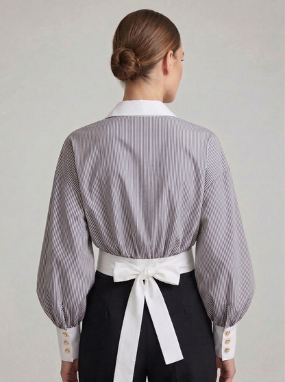 Ruœgy Chemise Rayée Ceinturée Femme