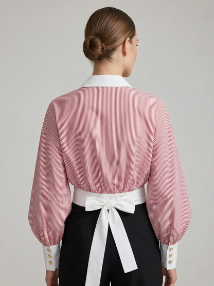 Ruœgy Chemise Rayée Ceinturée Femme