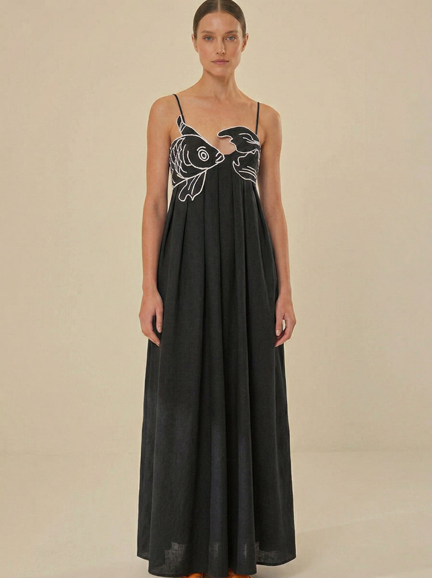 Ruœgy Robe Longue Brodée Femme