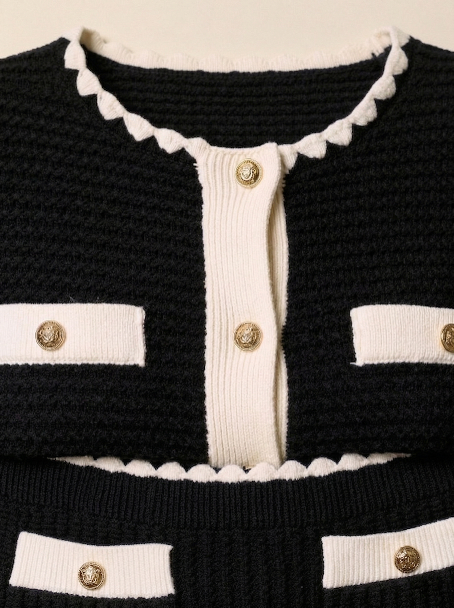 Ruœgy Cardigan Tricot Et Jupe Set Femme