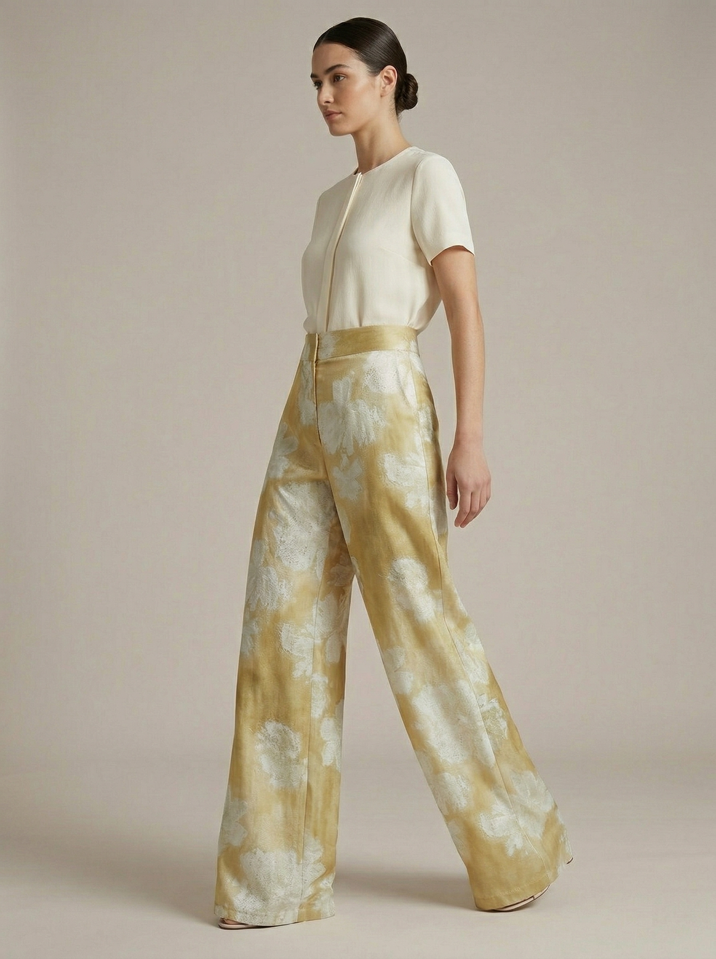 Ruœgy Pantalon Fleuri Imprimé Femme