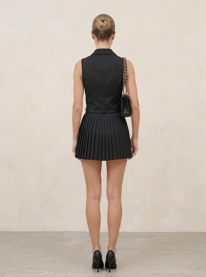 Ruœgy Ensemble Gilet Et Mini Jupe Femme