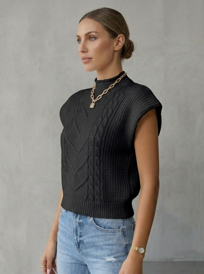 Ruœgy Pull Sans Manches Maille Femme