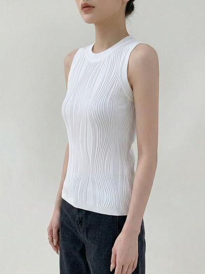 Ruœgy Débardeur à Texture Ondulée Femme