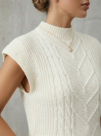 Ruœgy Pull Sans Manches Maille Femme