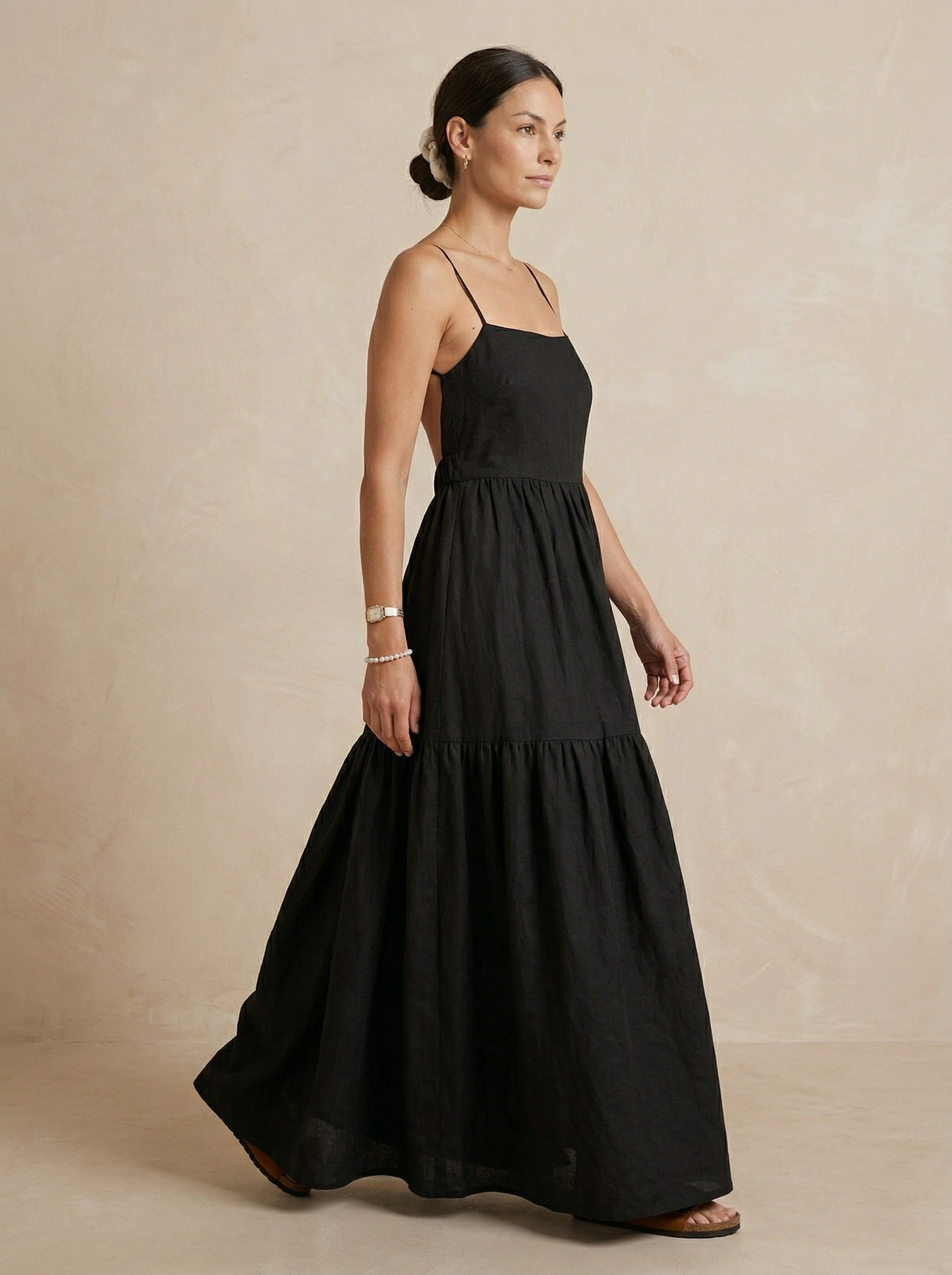 Ruœgy Robe Dos Nu Longue Élégante Femme
