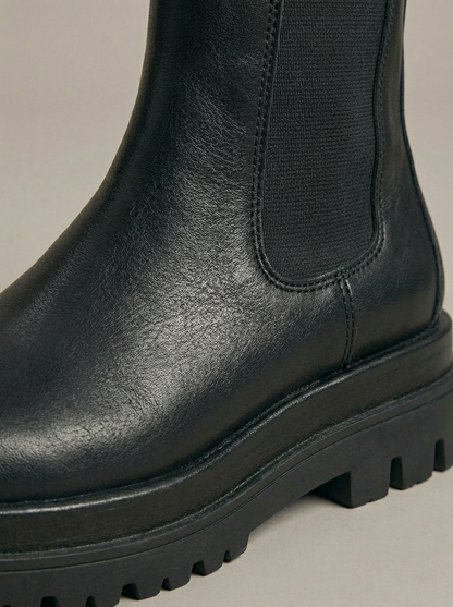 Ruœgy Bottes Plateforme Noires Femme