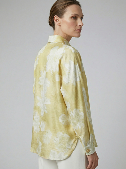 Ruœgy Blouse Fleurie Manches Longues Femme