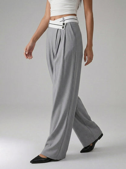 Ruœgy Pantalon Ample Asymétrique Femme