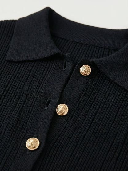 Ruœgy Robe Midi Avec Boutons En Métal Femme