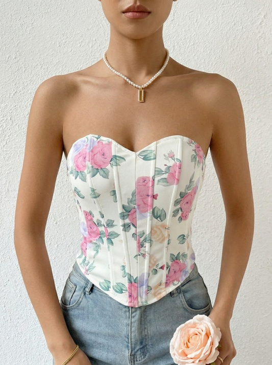 Ruœgy Bustier Court Rose Femme