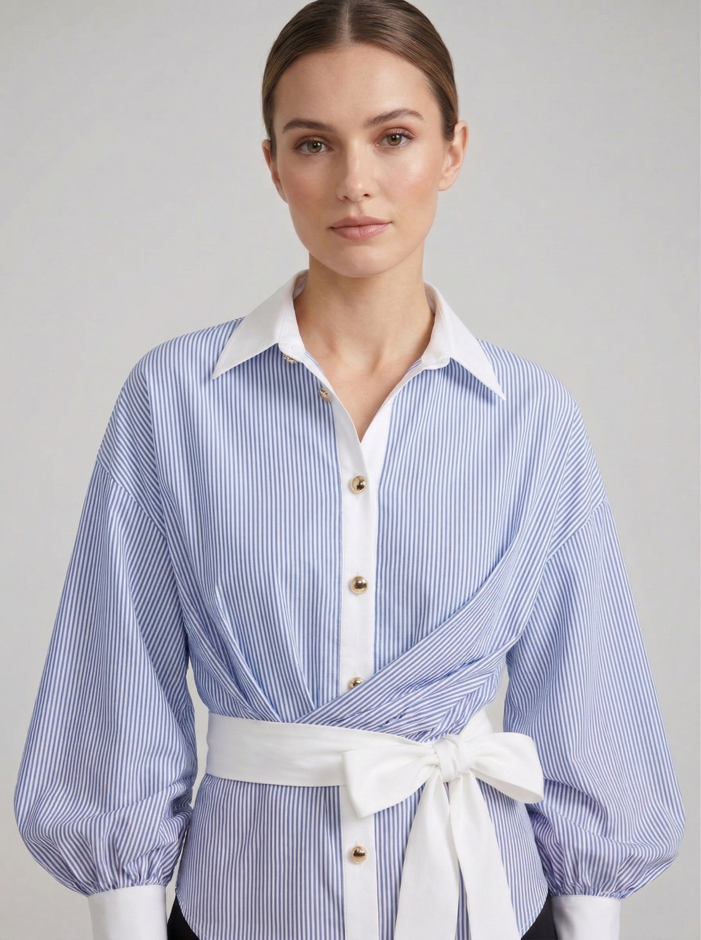 Ruœgy Chemise Rayée Ceinturée Femme