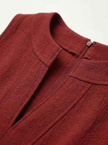 Ruœgy Robe Mini Sans Manches à Col En V Femme