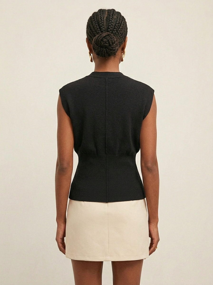 Ruœgy Gilet Sans Manches à Col En V Femme