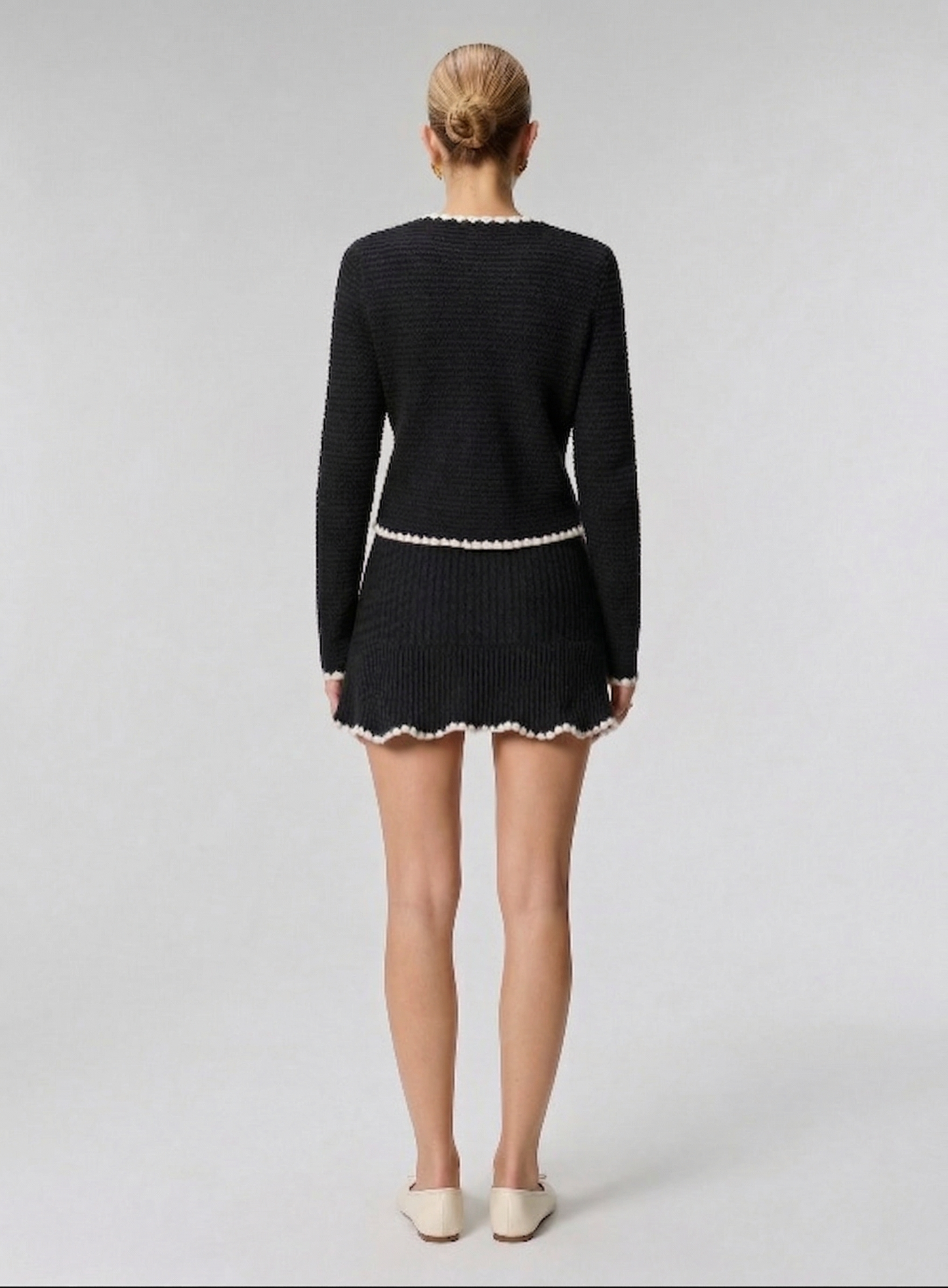 Ruœgy Cardigan Tricot Et Jupe Set Femme