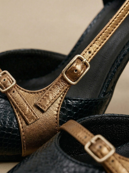 Ruœgy Talons Effet Serpent Bout Pointu Femme