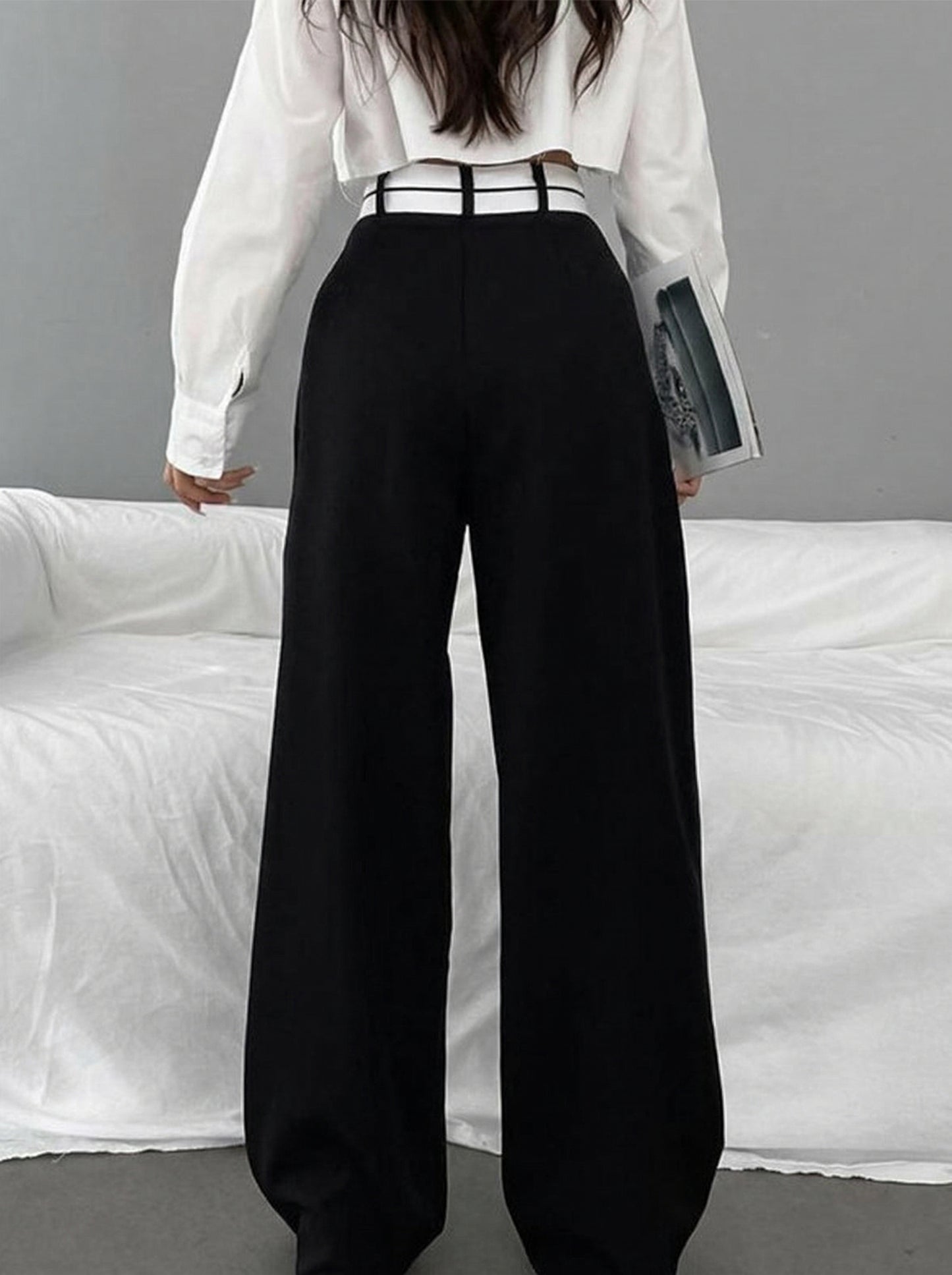Ruœgy Pantalon Ample Asymétrique Femme