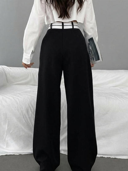 Ruœgy Pantalon Ample Asymétrique Femme