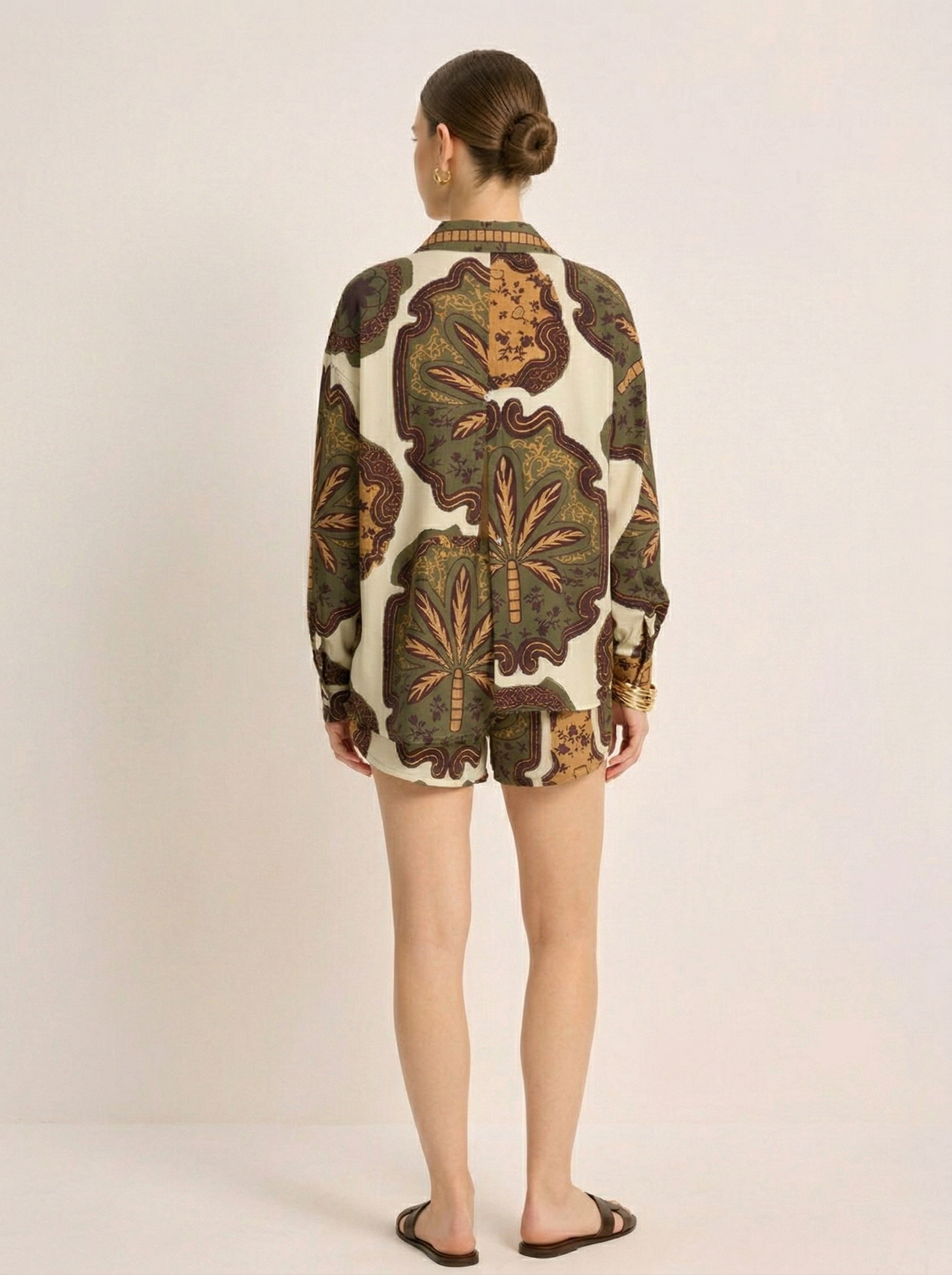 Ruœgy Ensemble Chemise Short Imprimé Femme