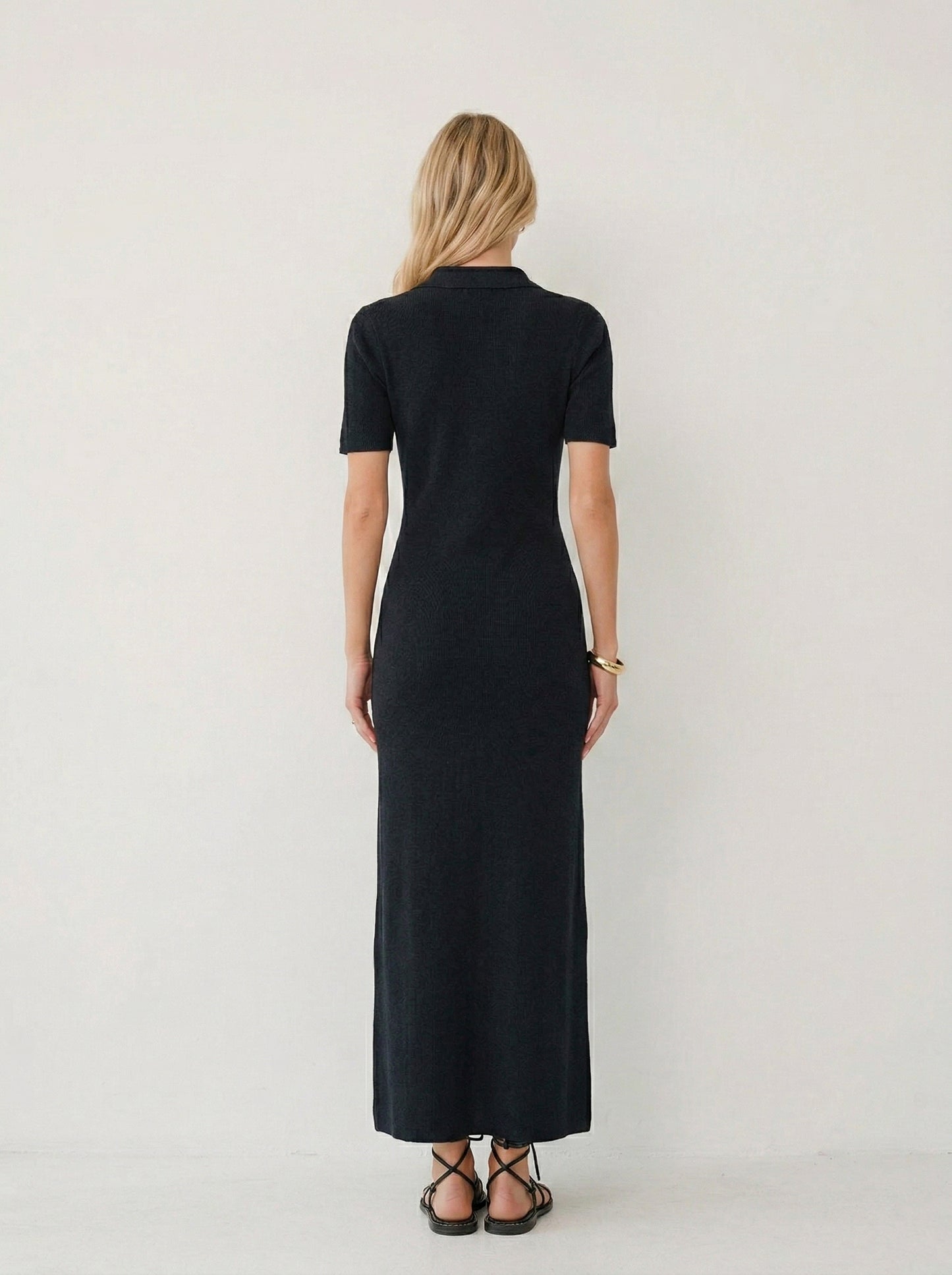 Ruœgy Robe Midi Avec Boutons En Métal Femme