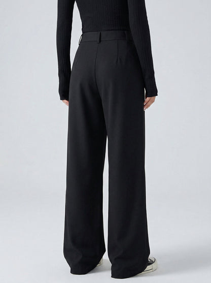 Ruœgy Pantalon Ample à Jambes Larges Femme