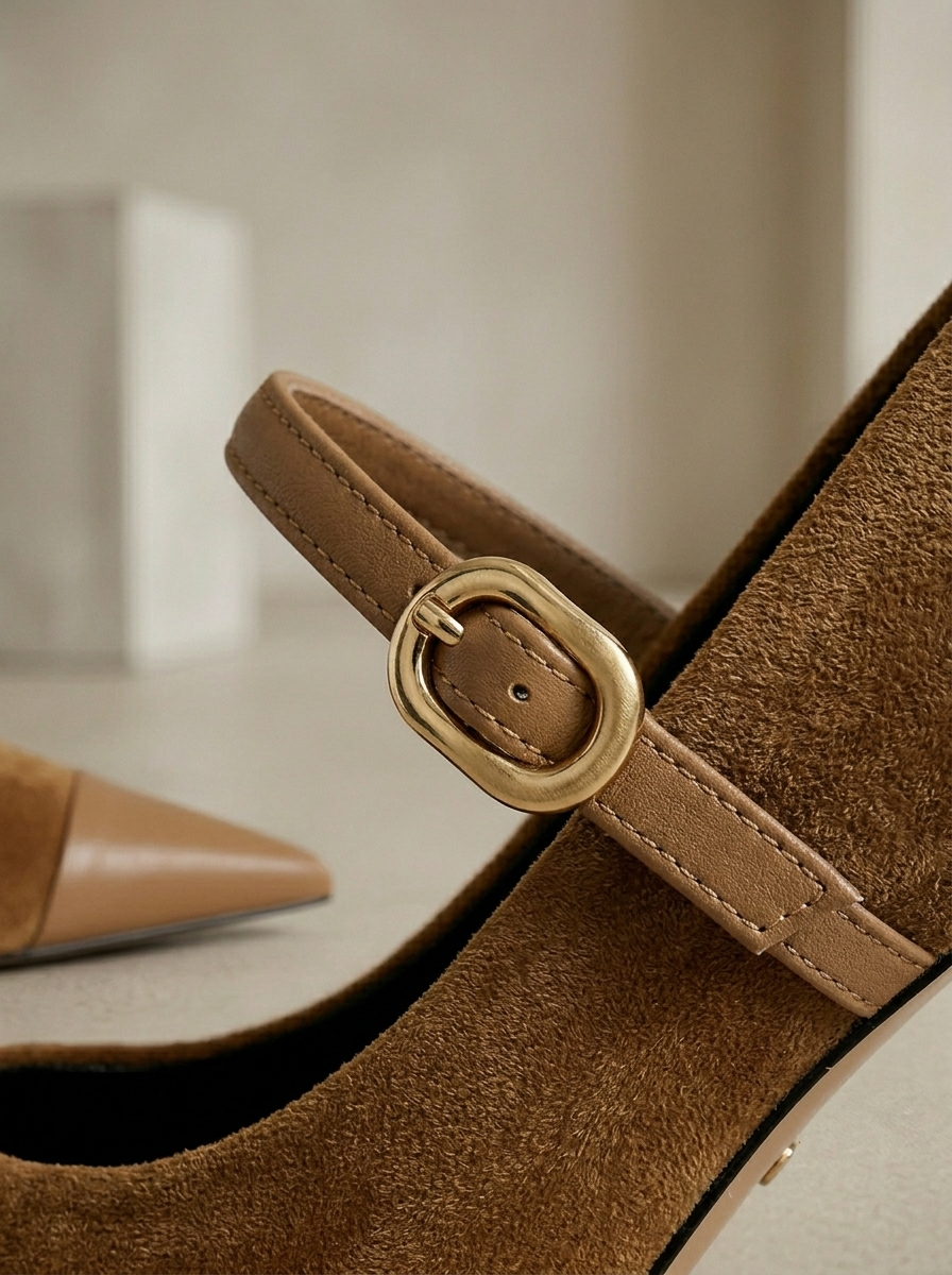 Ruœgy Talons Pointus en Faux Suède Femme