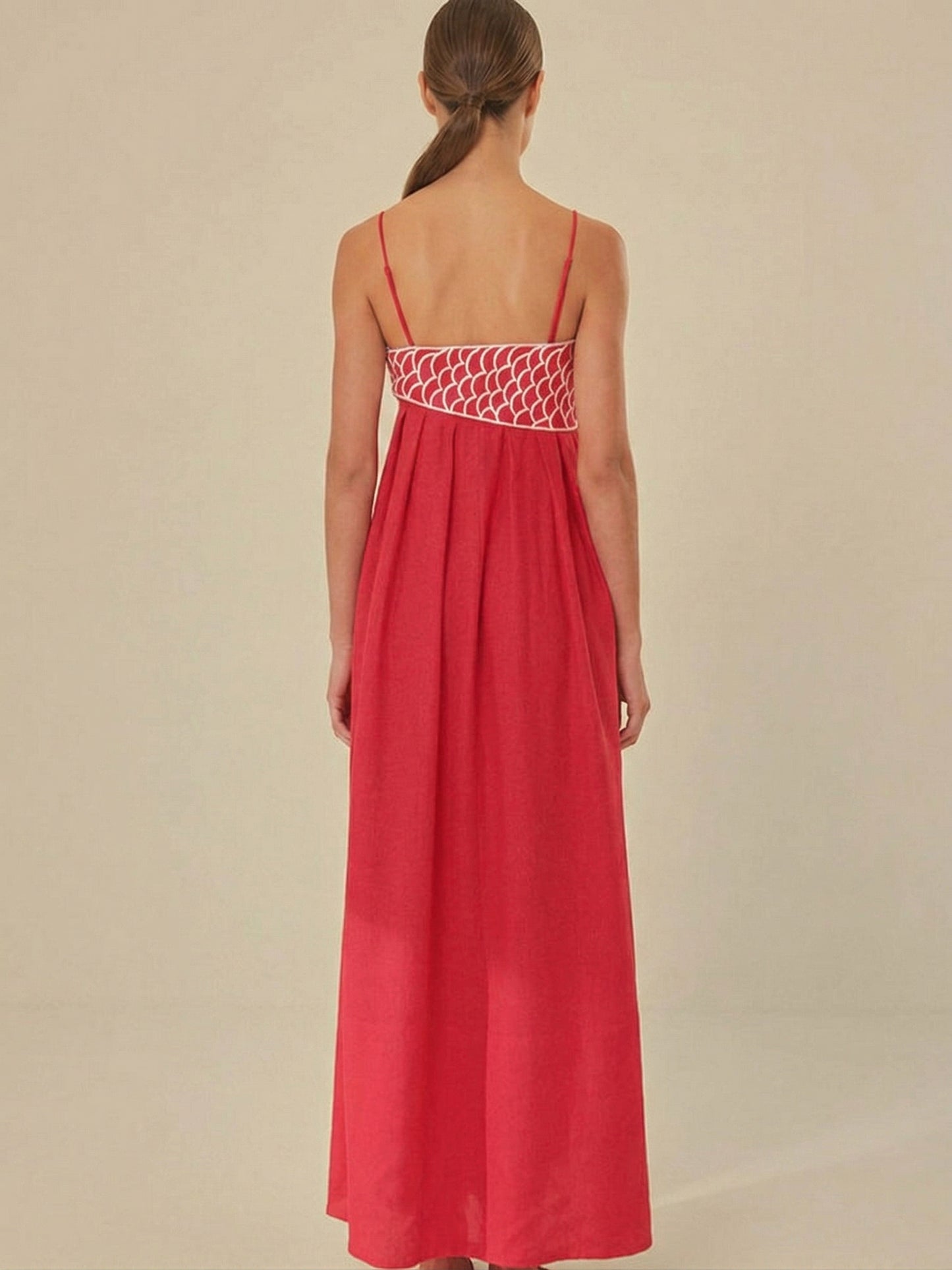 Ruœgy Robe Longue Brodée Femme