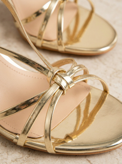 Ruœgy Talons Slingback Bout Ouvert à Nœud Femme