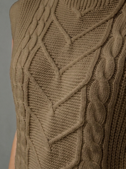 Ruœgy Pull Sans Manches Maille Femme